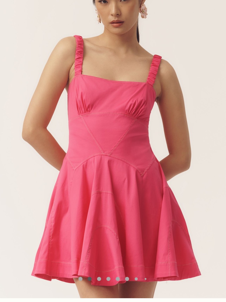 Anthropologie Plunge Drop-Waist A-Line Mini Dress Sizes Lp Msrp $158.00 Nwt